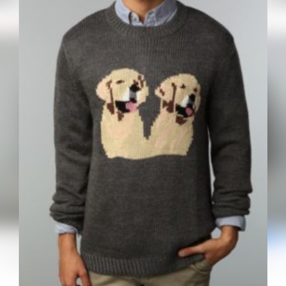 by Peter Jensen  Gray Dog Pattern Sweater - Picture 1 of 4
